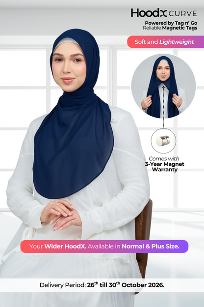 HoodX Curve in Navy Blue