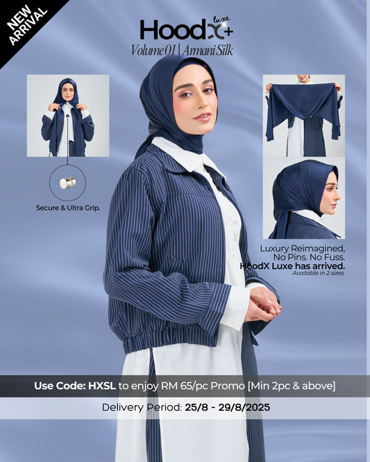[★New] HoodX⁺Plus Luxe in Navy