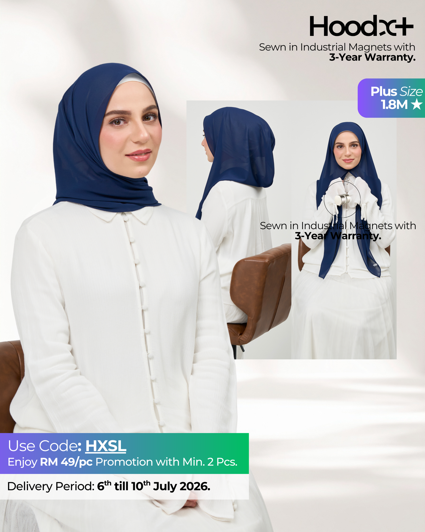 HoodX⁺Plus in Navy