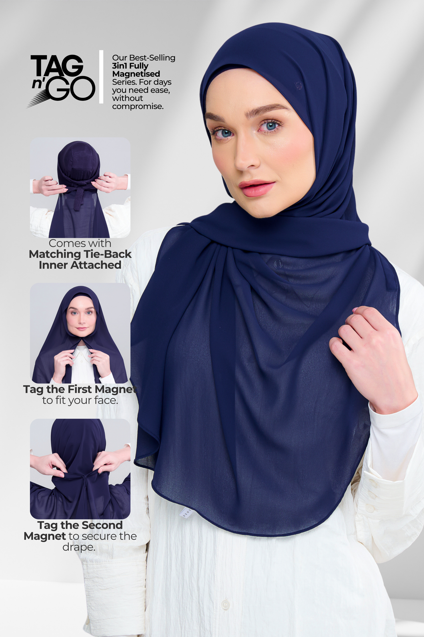 [8.8 MARKDOWN] 3IN1 Instant Faith Tag n' Go in Navy Blue