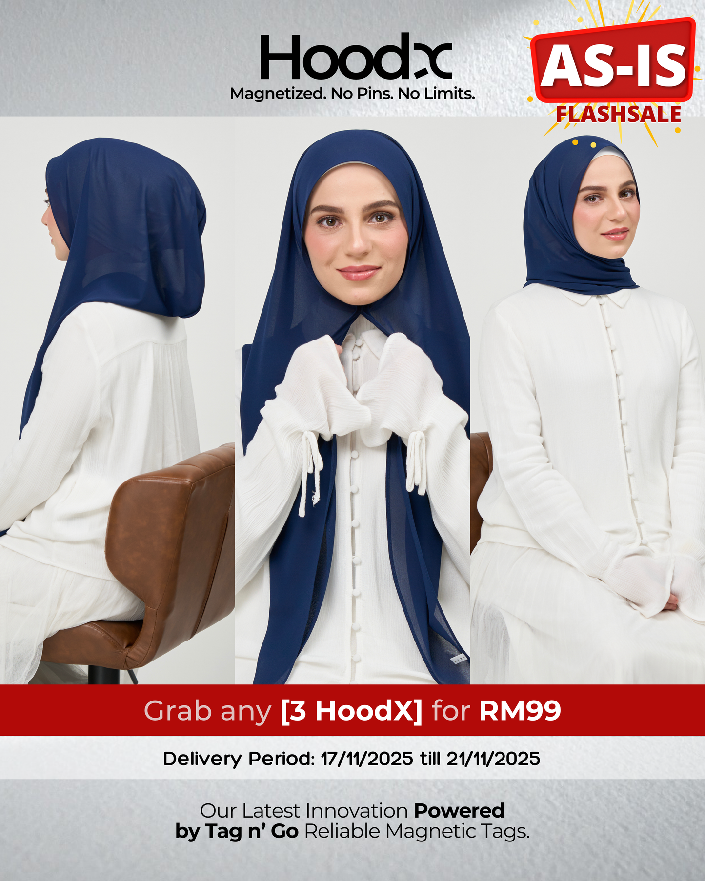 [As-Is] HoodX in Navy