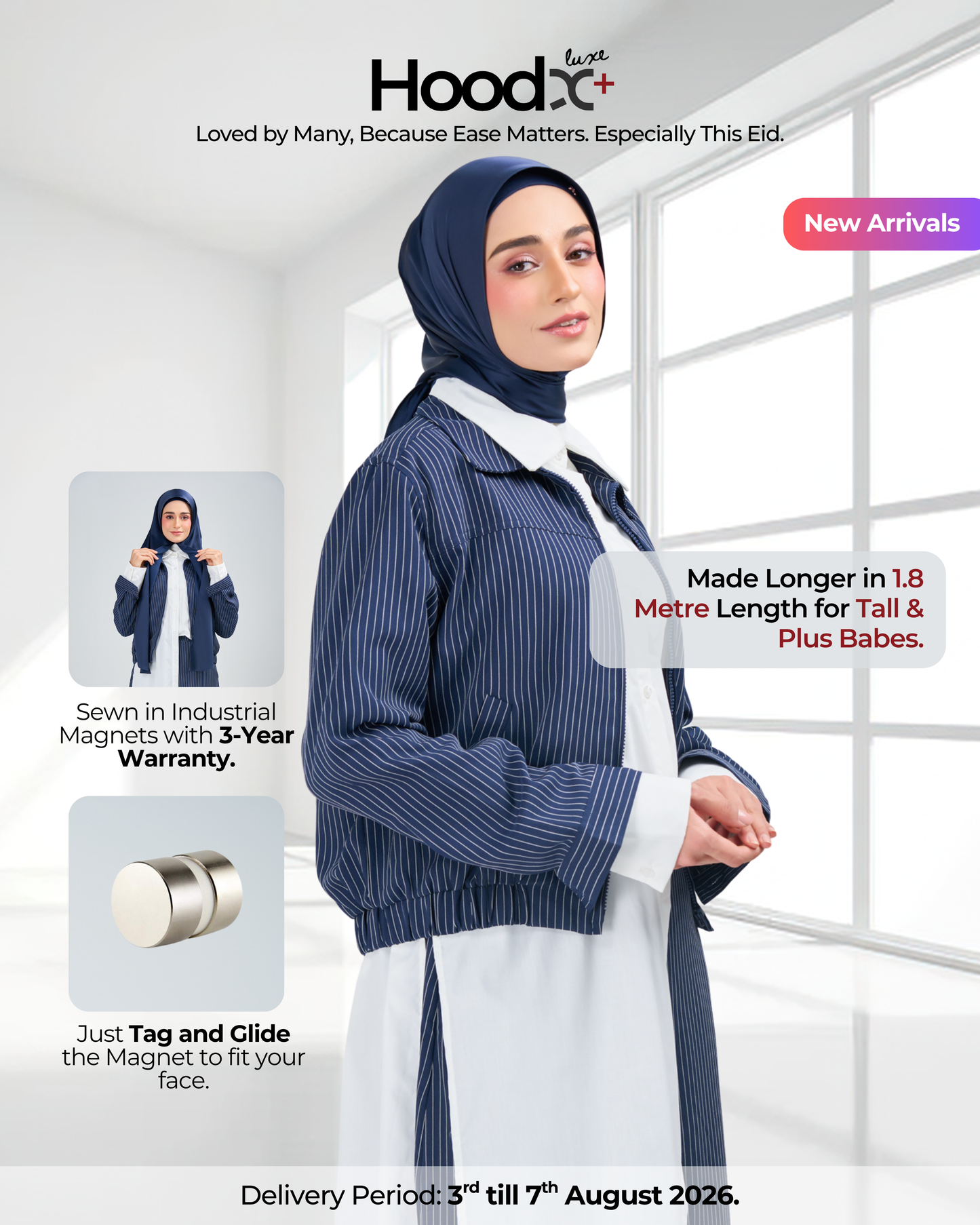 HoodX⁺Plus Luxe in Navy