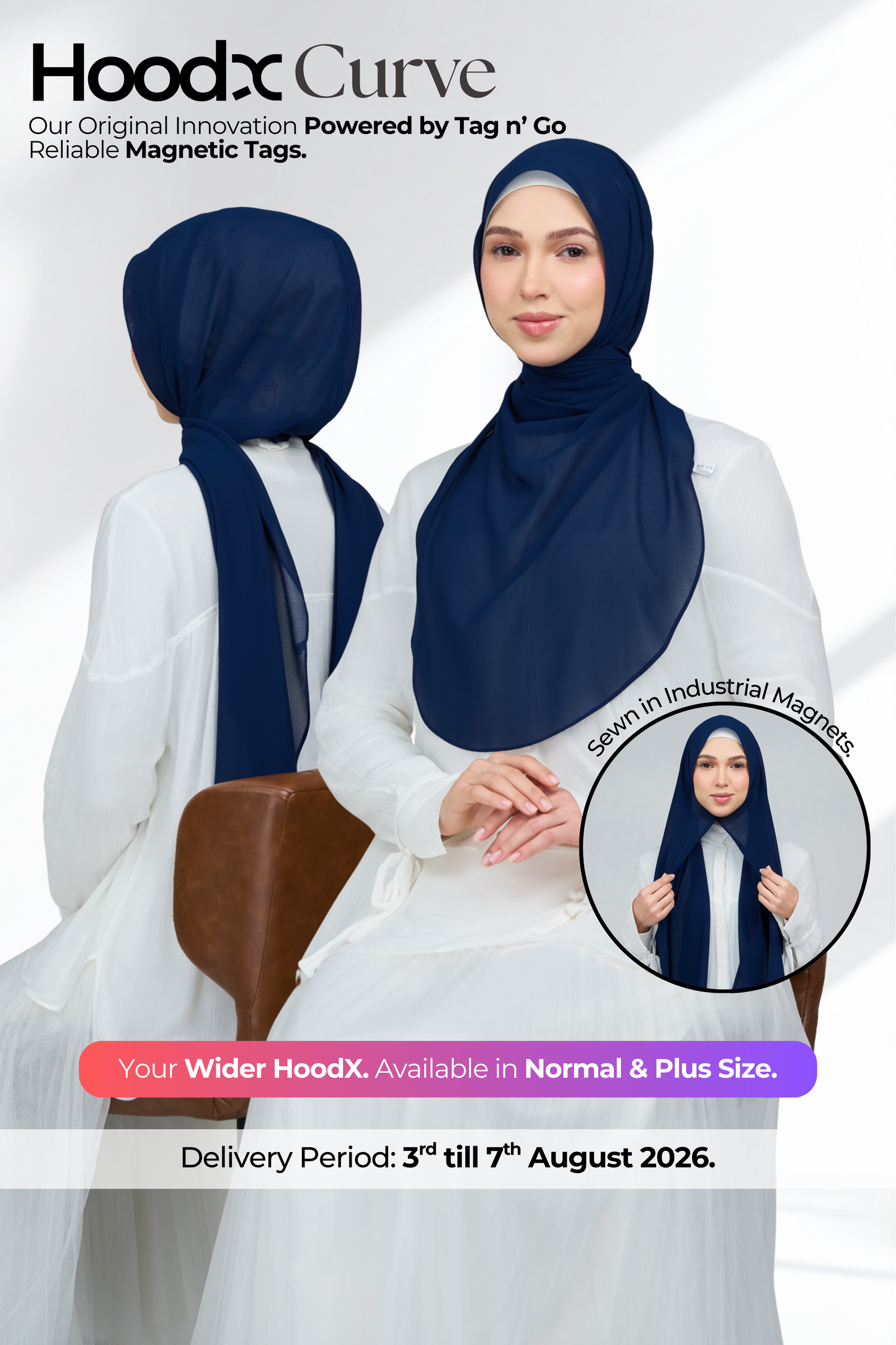HoodX Curve in Navy Blue