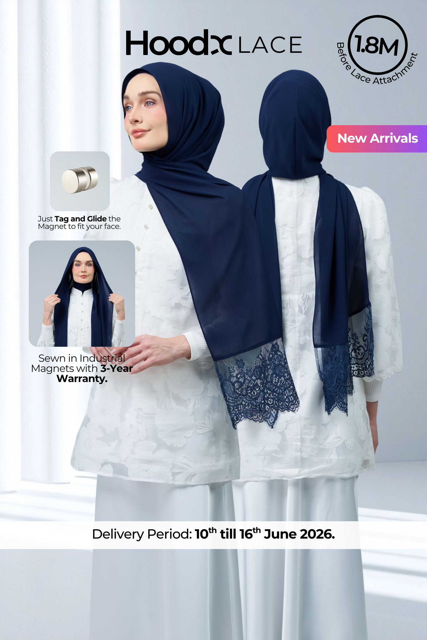 HoodX Lace in Navy