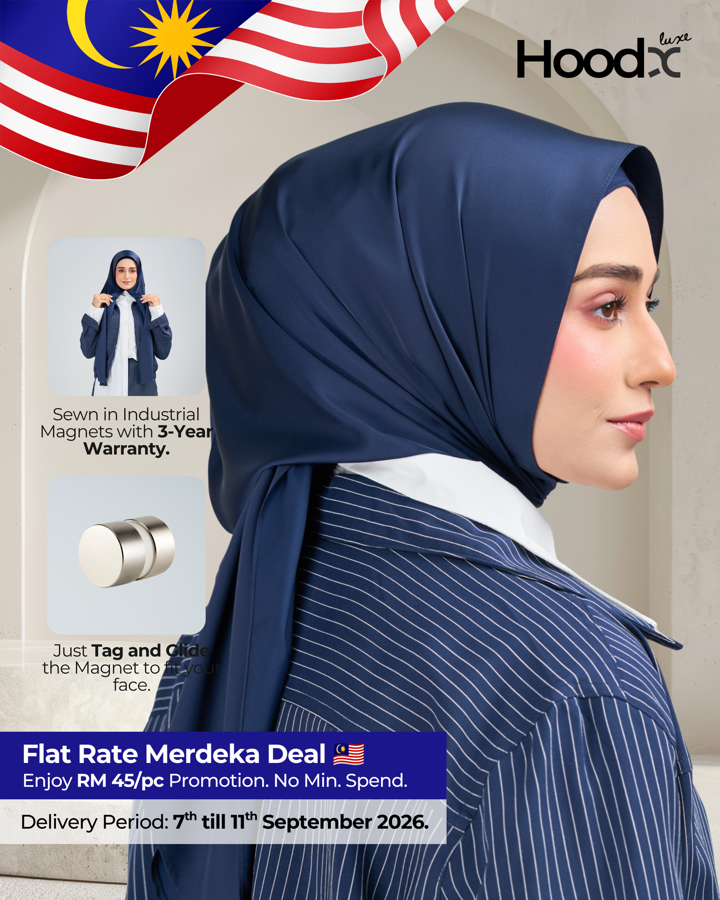 HoodX Luxe in Navy