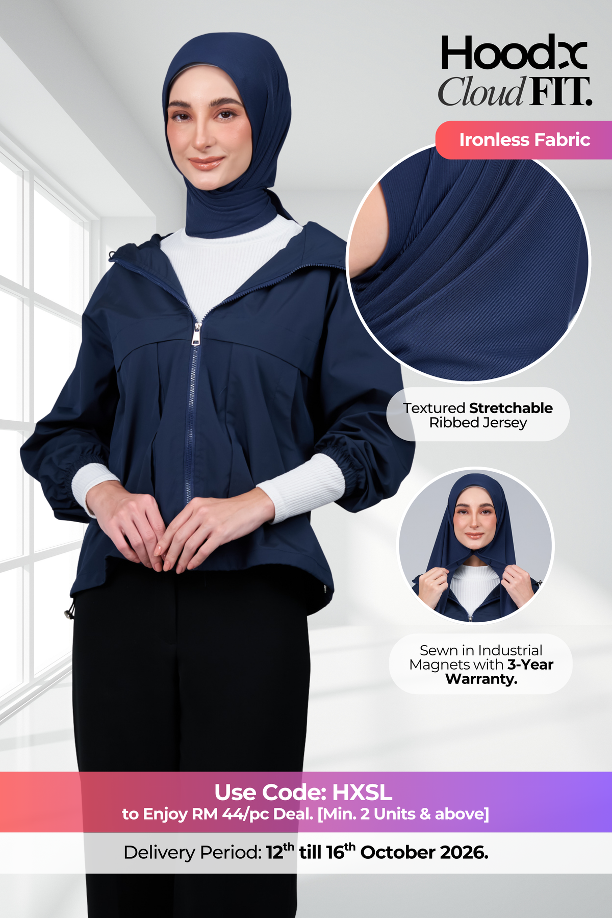 HoodX CloudFit in Navy