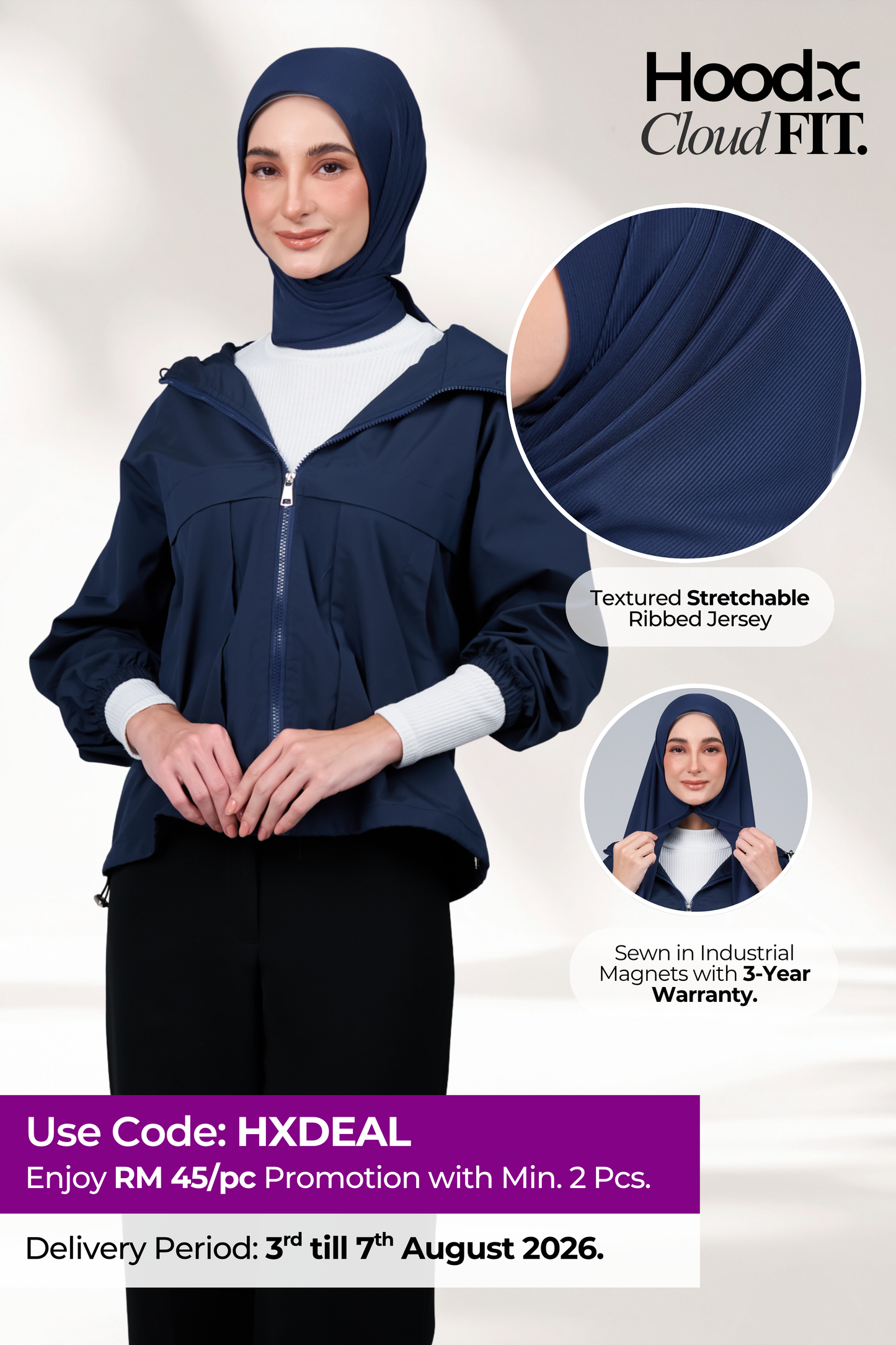 HoodX CloudFit in Navy