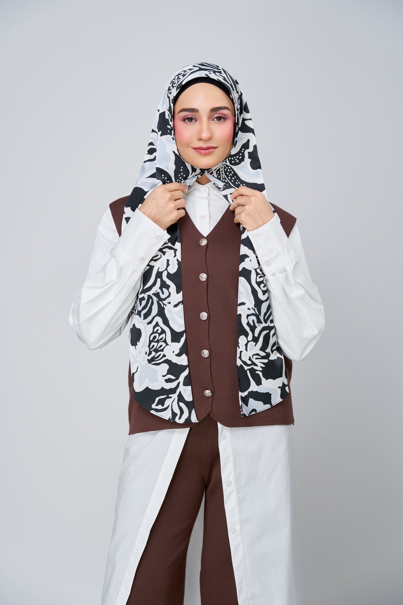 [★New] HoodX Printed Set in Noir