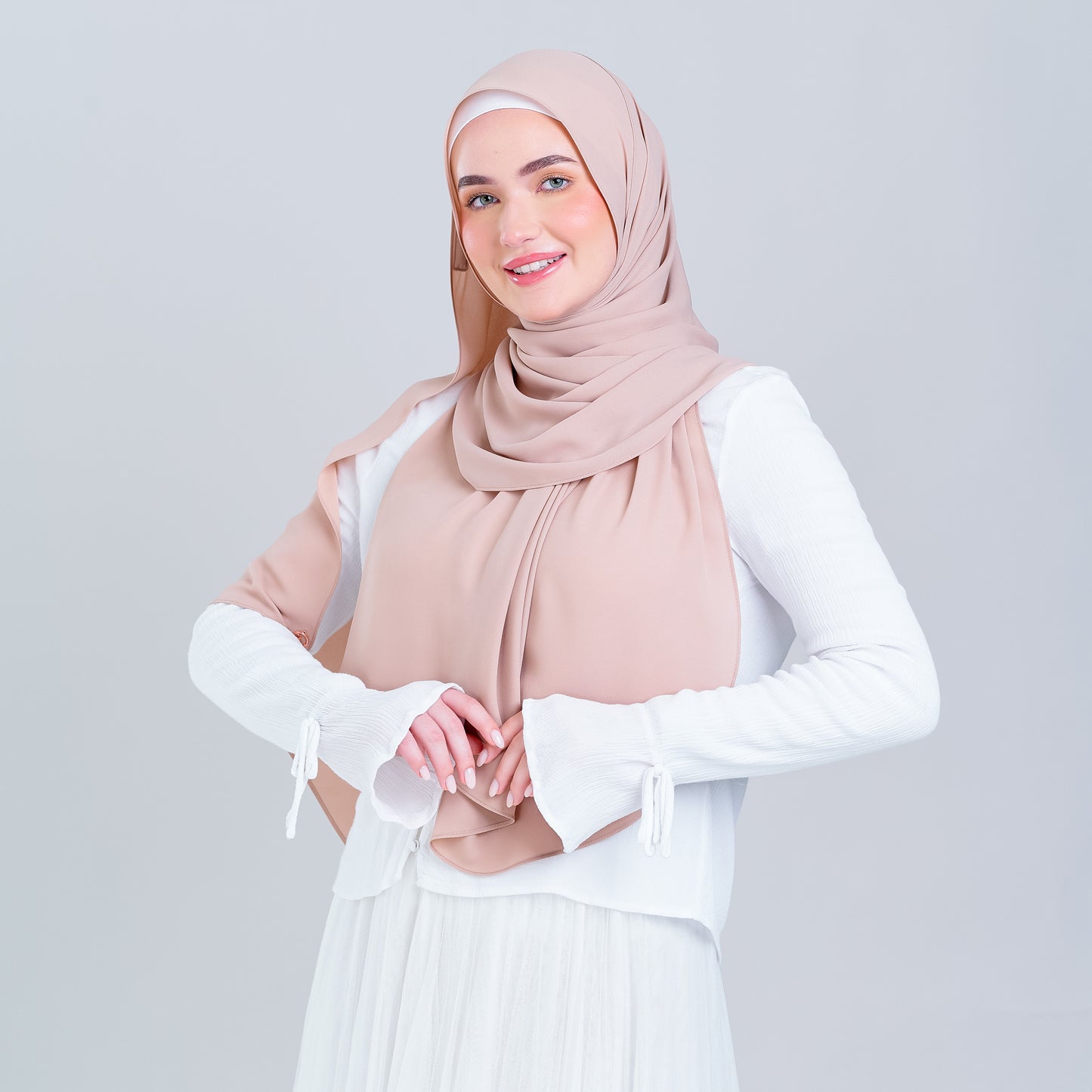 Tag n' Go Max [2M] | Premium Korean Chiffon in Nude