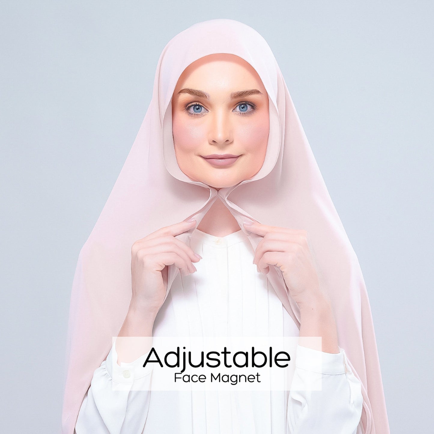 [As-Is] Instant Tag n' Go Shawl l Chiffon Silk in Nude Pink