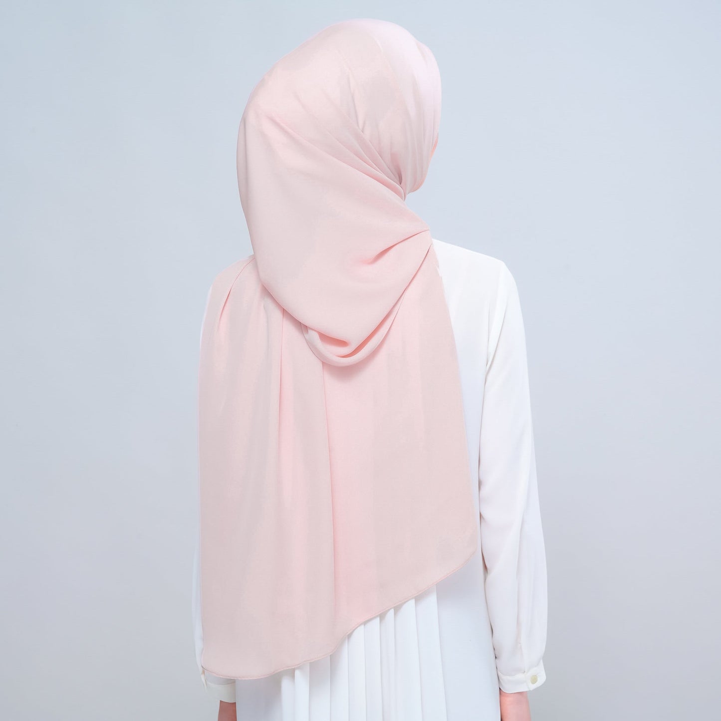 [As-Is] Instant Tag n' Go Shawl l Chiffon Silk in Nude Pink