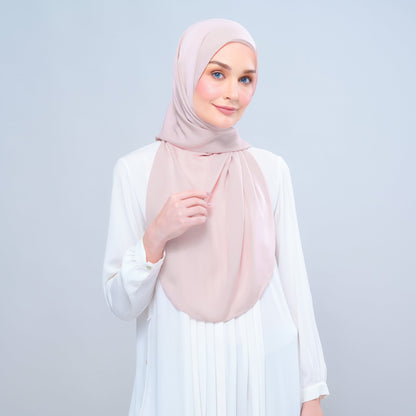 [As-Is] Instant Tag n' Go Shawl l Chiffon Silk in Nude Pink