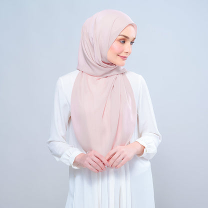 [As-Is] Instant Tag n' Go Shawl l Chiffon Silk in Nude Pink