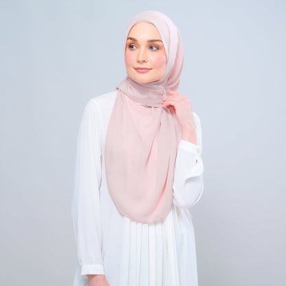 [As-Is] Instant Tag n' Go Shawl l Chiffon Silk in Nude Pink