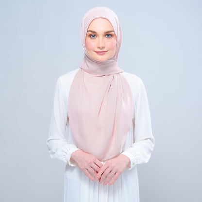 [As-Is] Instant Tag n' Go Shawl l Chiffon Silk in Nude Pink