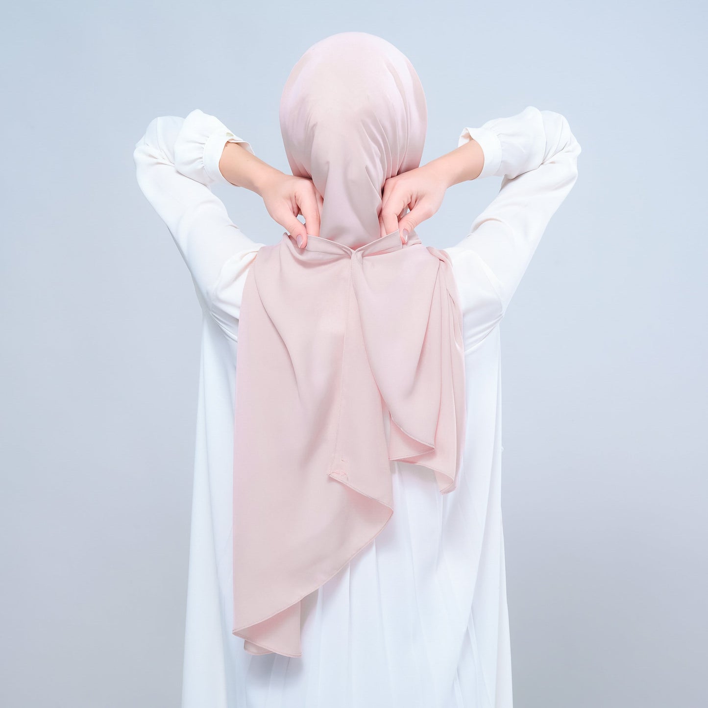 [As-Is] Instant Tag n' Go Shawl l Chiffon Silk in Nude Pink