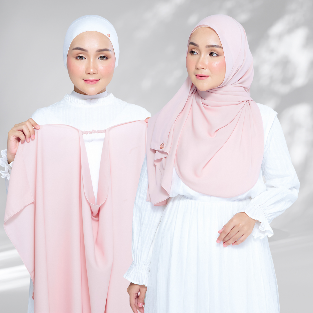 Semi-Instant Sarongje | Chiffon Silk in Nude Pink