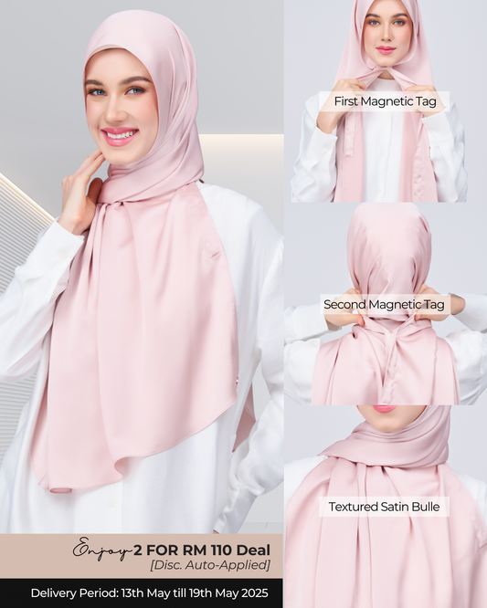 Instant Tag n' Go Shawl | Satin Bulle in Nude Pink