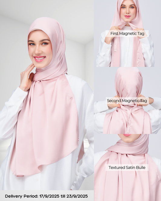 Instant Tag n' Go Shawl | Satin Bulle in Nude Pink