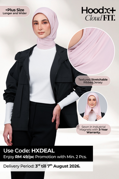 HoodX+ CloudFit in Nude Pink