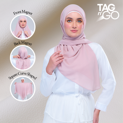 Instant Square Tag & Go l Cotton Voile in Nude Pink