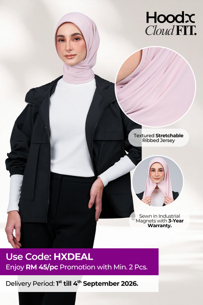 HoodX CloudFit in Nude Pink