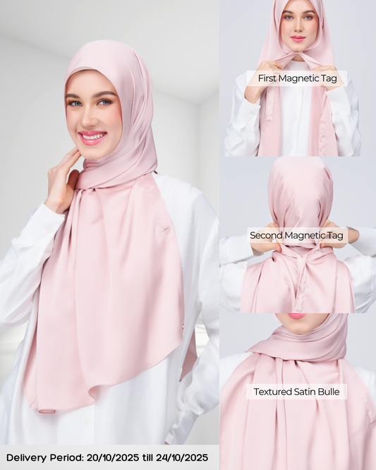 Instant Tag n' Go Shawl | Satin Bulle in Nude Pink