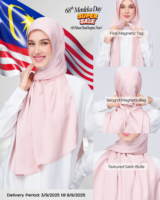 Instant Tag n' Go Shawl | Satin Bulle in Nude Pink
