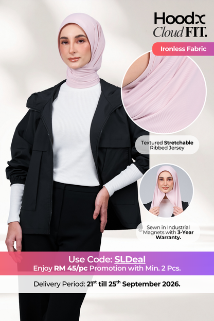HoodX CloudFit in Nude Pink