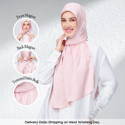 Instant Tag n' Go Shawl | Satin Bulle in Nude Pink
