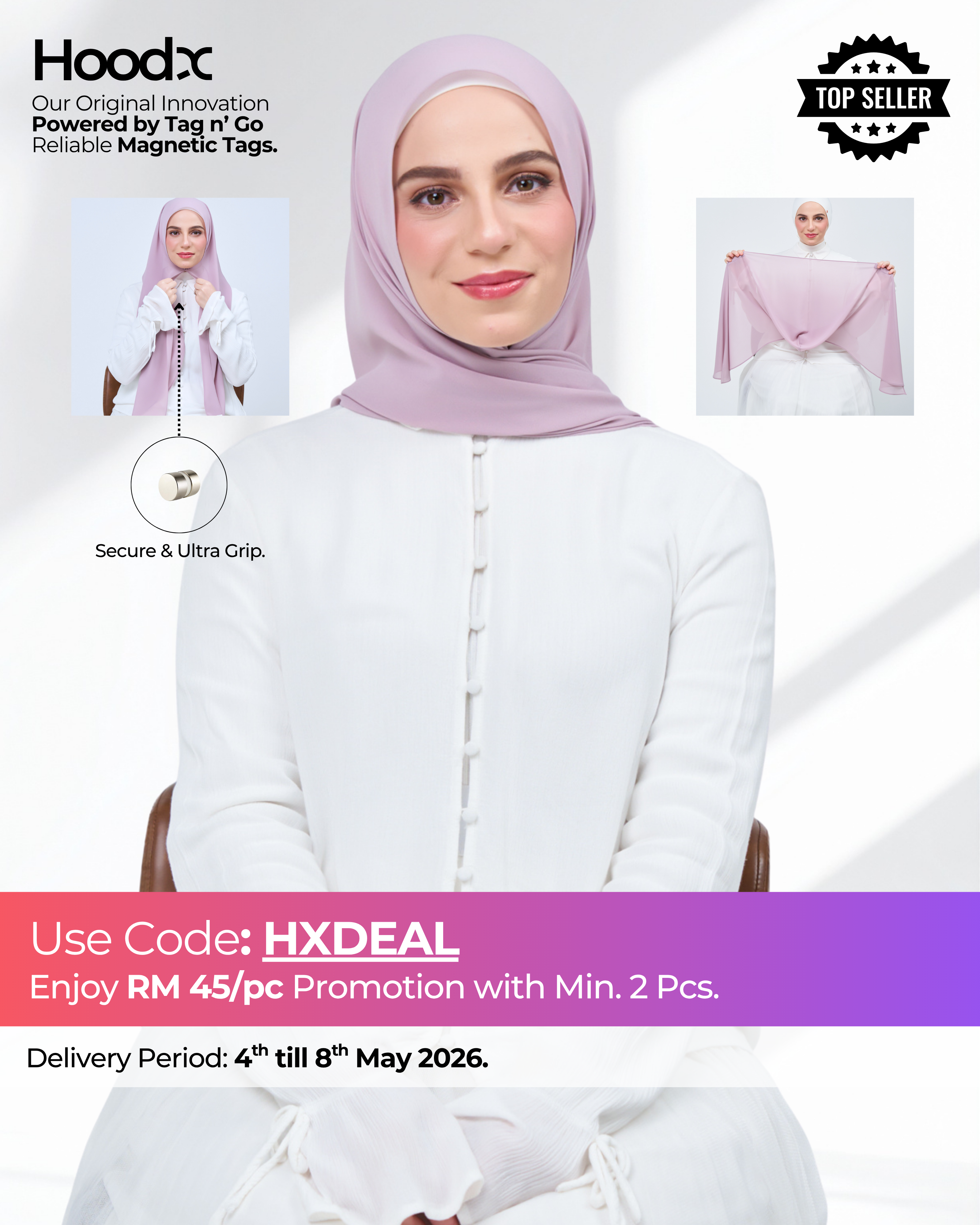 HoodX in Nude Plum