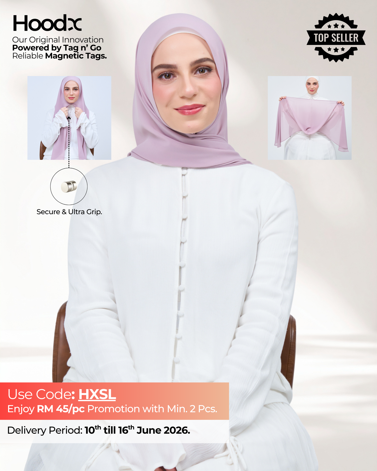 HoodX in Nude Plum