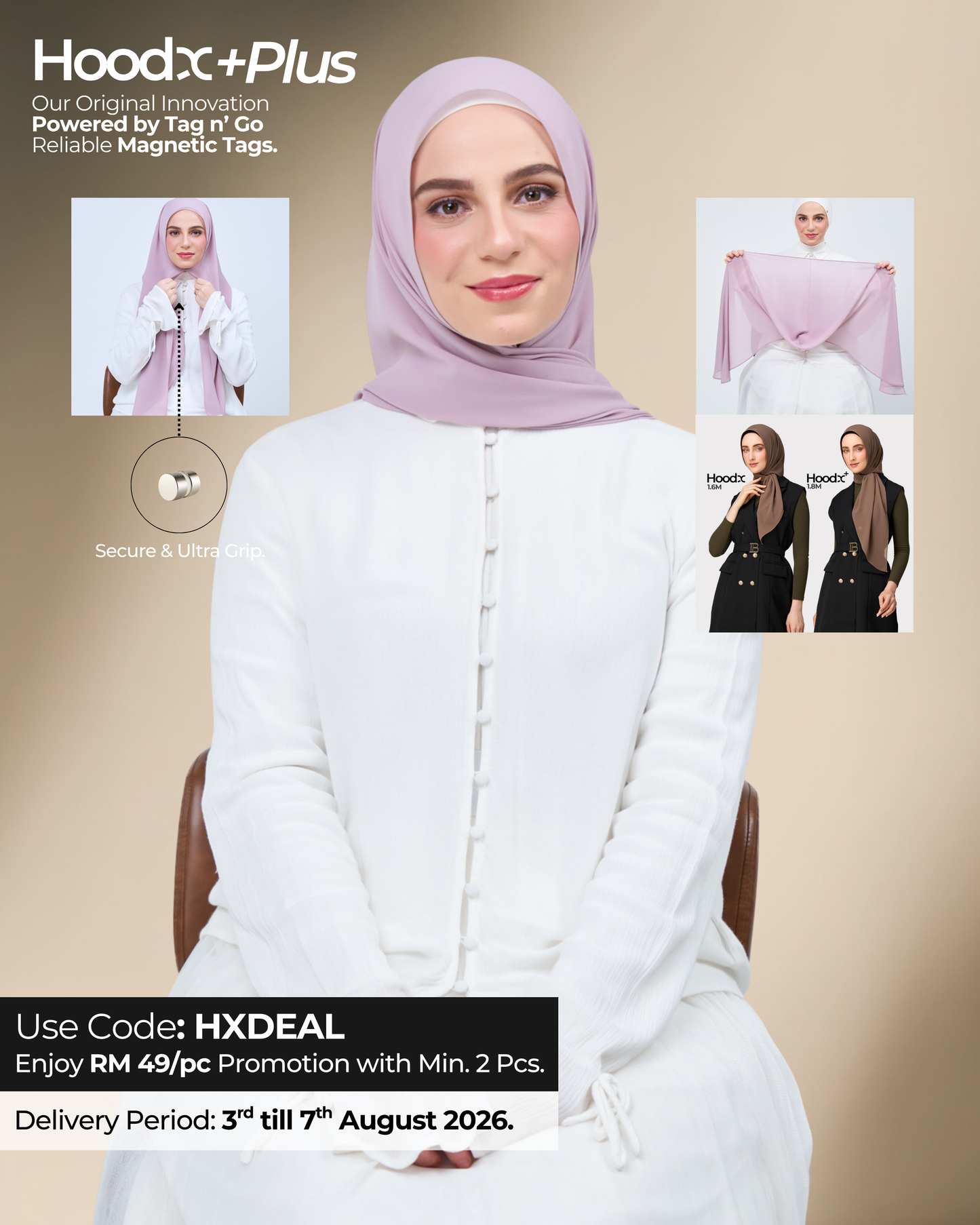 HoodX⁺Plus in Nude Plum