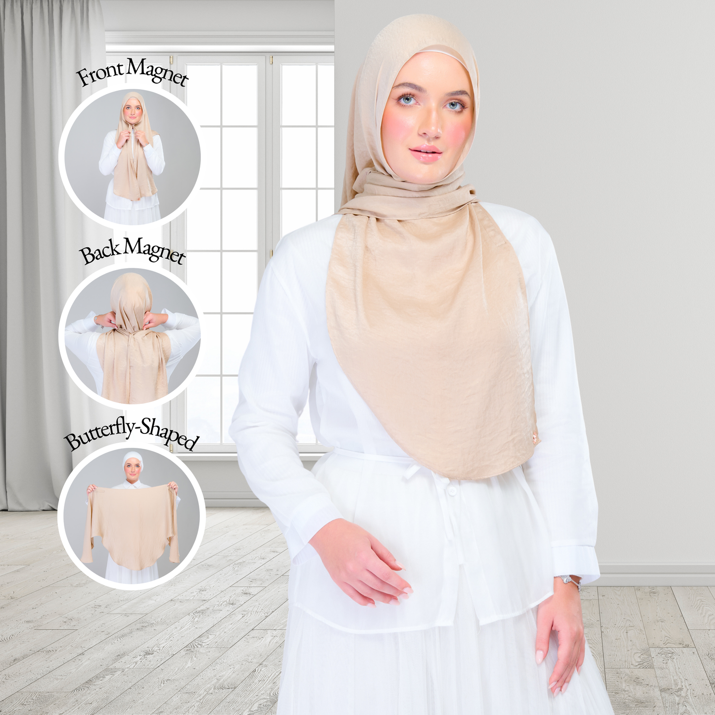 [As-Is] Instant Tag n' Go Butterfly | Textured Silk in Nude Sand