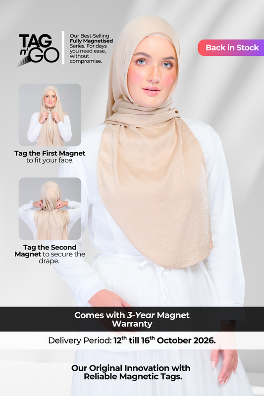 Instant Tag n' Go Shawl | Textured Silk in Nude Sand