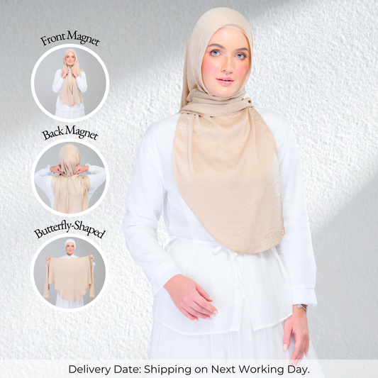 Instant Tag n' Go Butterfly | Textured Silk in Nude Sand