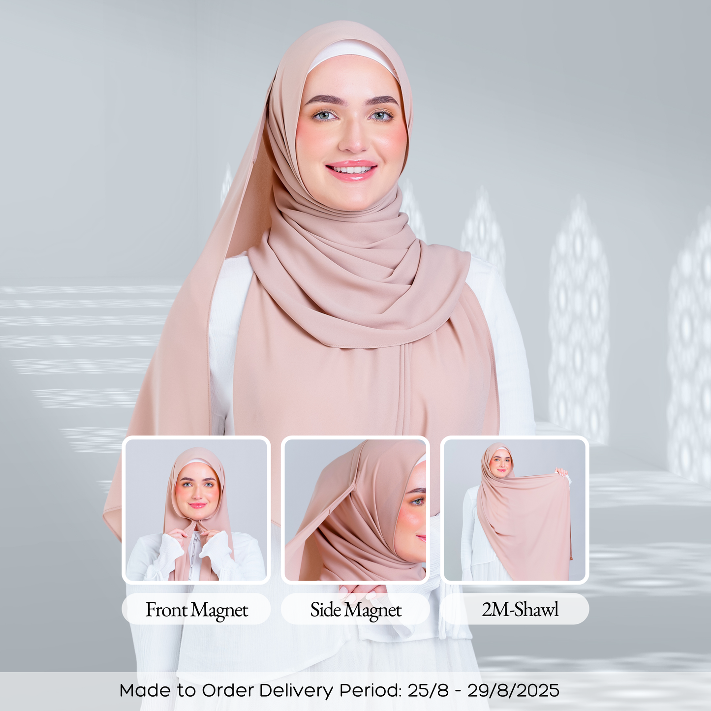 Tag n' Go Max [2M] | Premium Korean Chiffon in Nude