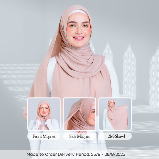 Tag n' Go Max [2M] | Premium Korean Chiffon in Nude