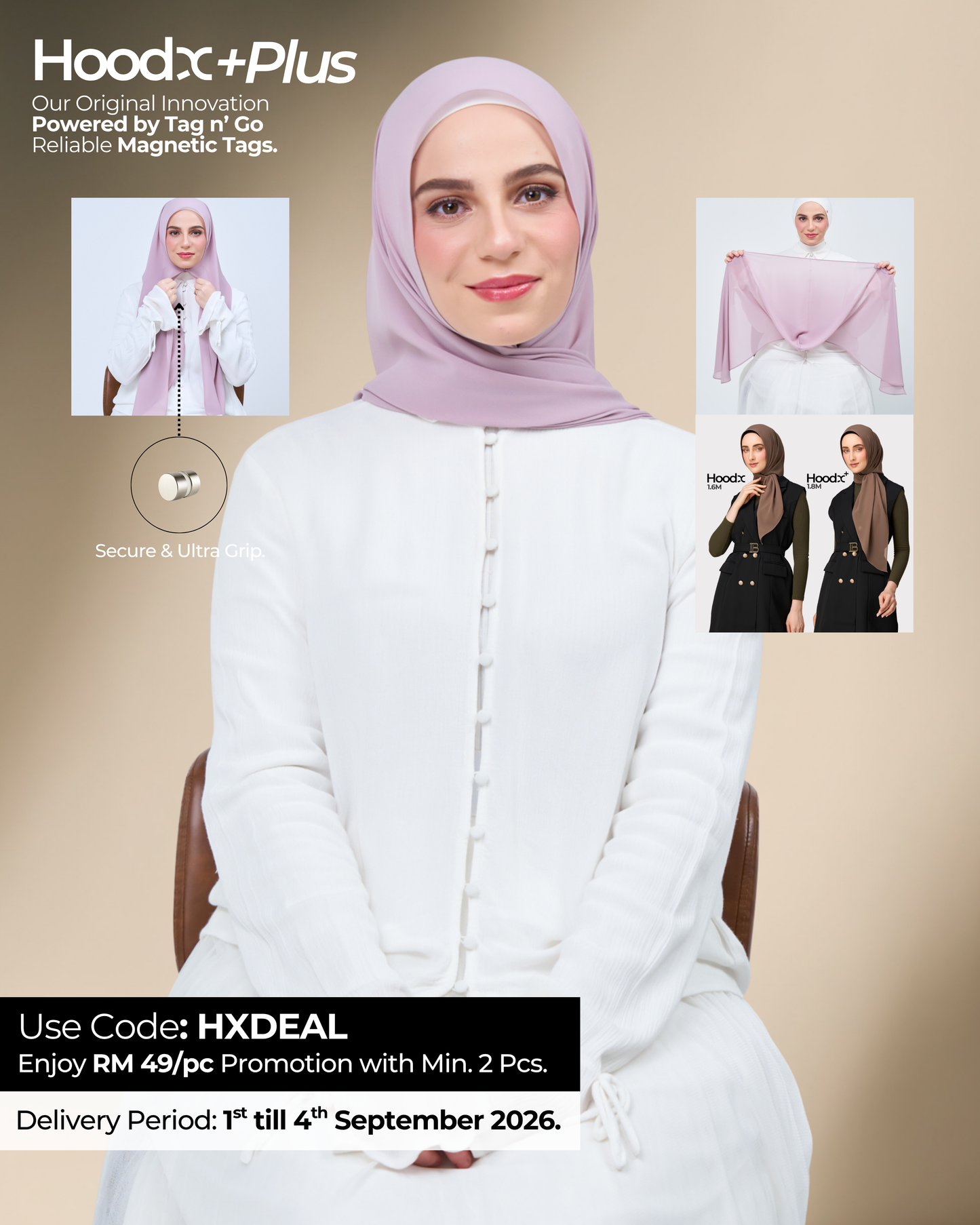 HoodX⁺Plus in Nude Plum