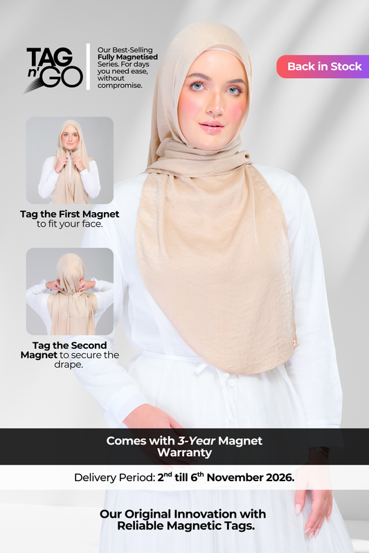 Instant Tag n' Go Shawl | Textured Silk in Nude Sand