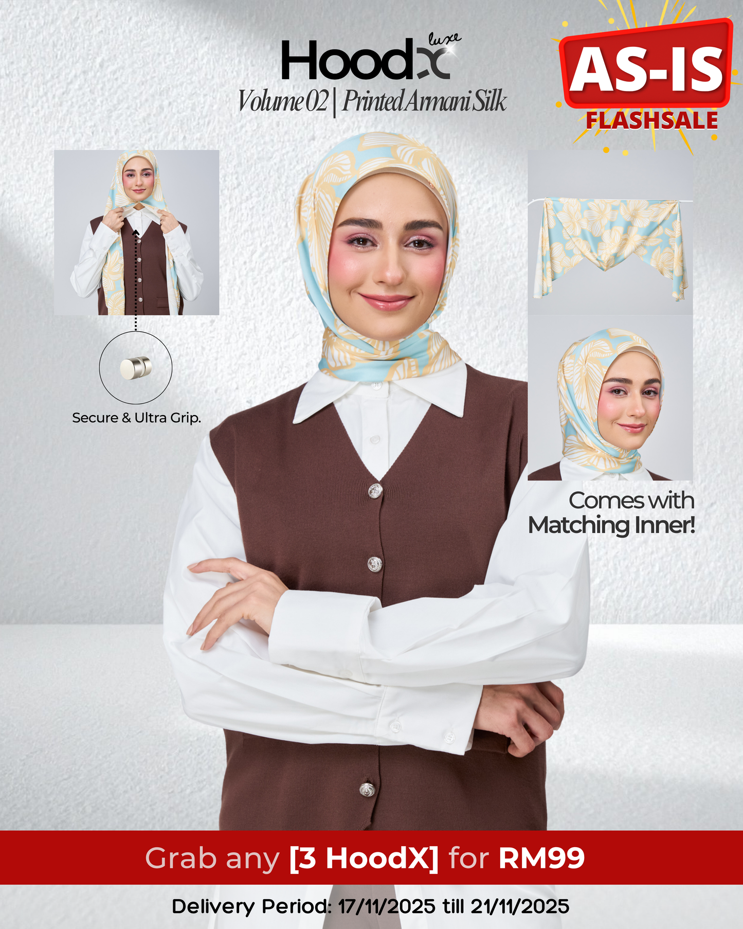 [As-Is] HoodX Printed Set in Ocean Dune