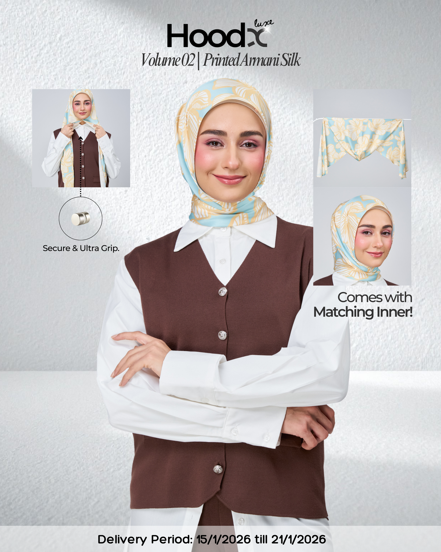 [★New] HoodX Printed Set in Ocean Dune