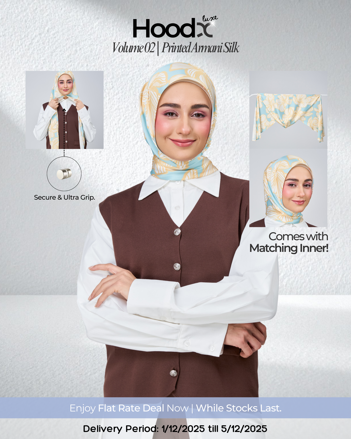 [★New] HoodX Printed Set in Ocean Dune