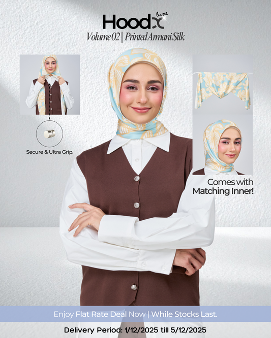 [★New] HoodX Printed Set in Ocean Dune