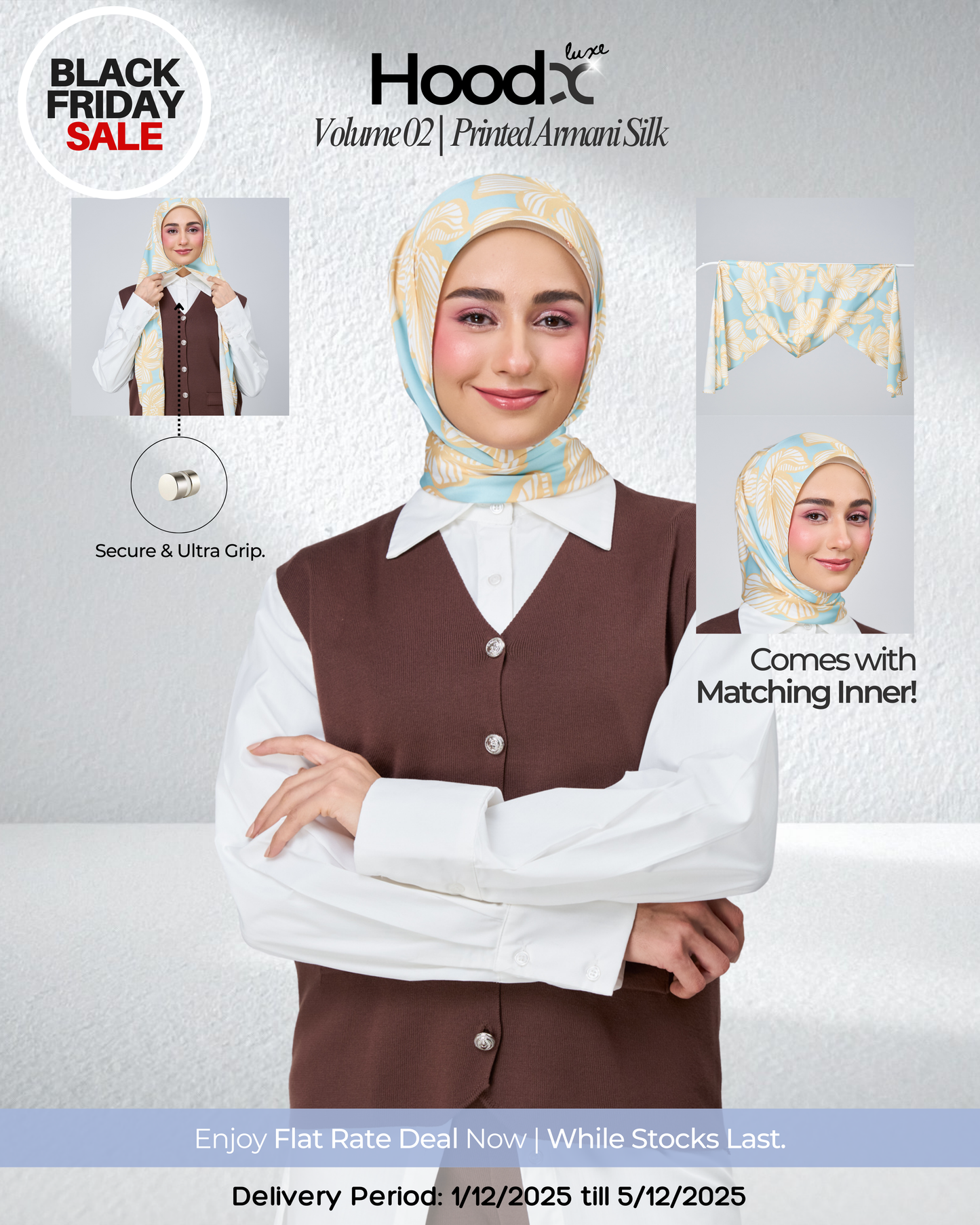 [BFS] HoodX Printed Set in Ocean Dune