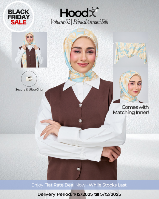 [BFS] HoodX Printed Set in Ocean Dune