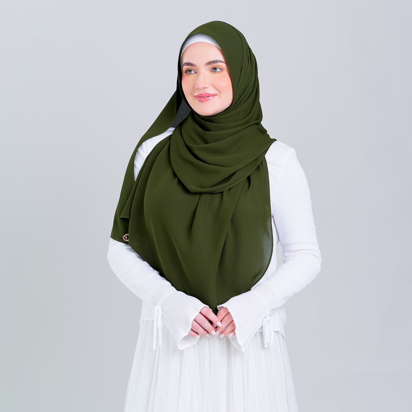 Tag n' Go Max [2M] | Premium Korean Chiffon in Olive