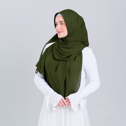 Tag n' Go Max [2M] | Premium Korean Chiffon in Olive