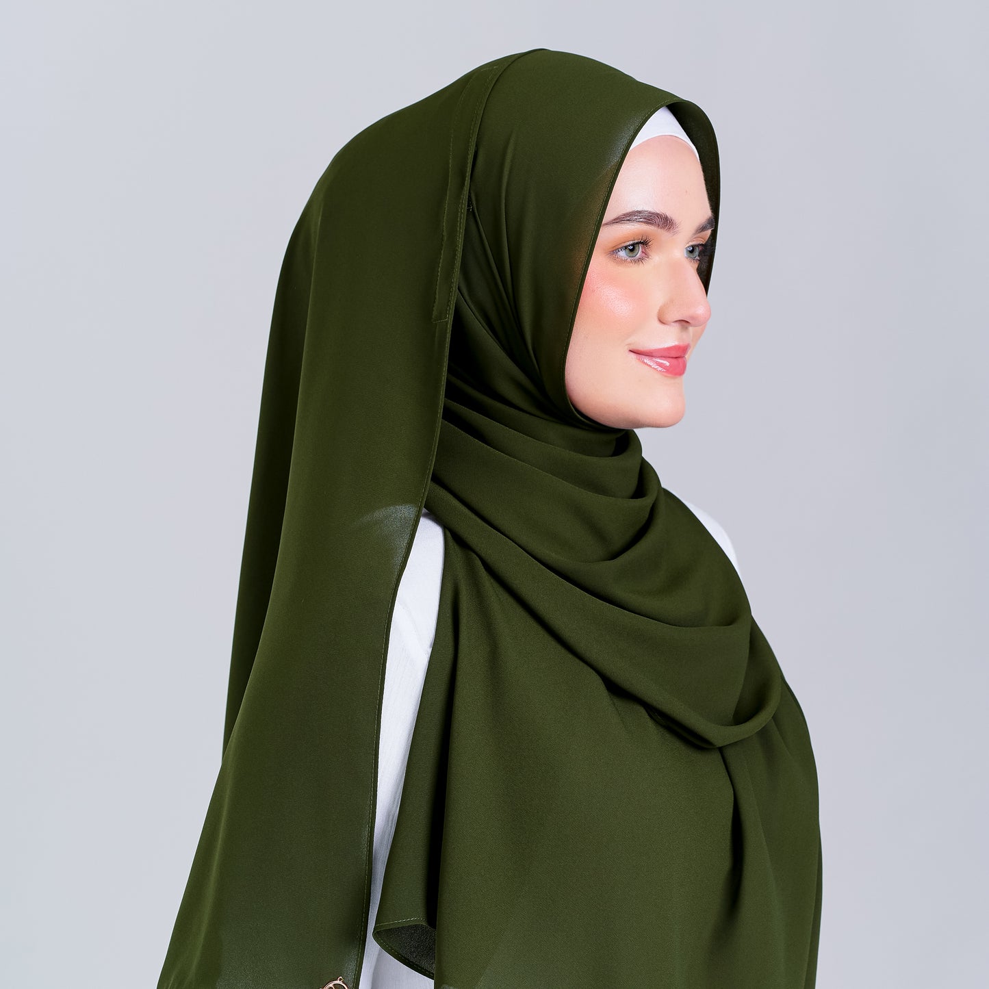 Tag n' Go Max [2M] | Premium Korean Chiffon in Olive