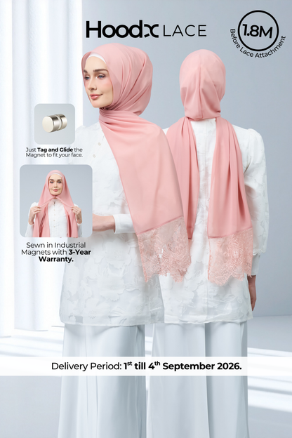 HoodX Lace in Oyster Pink